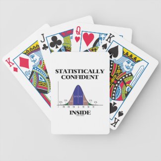 Statistically Confident Inside (Bell Curve Humor) Playing Cards