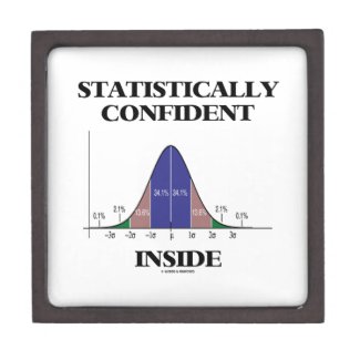 Statistically Confident Inside (Bell Curve Humor) Premium Jewelry Box