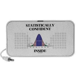 Statistically Confident Inside (Bell Curve Humor) Mp3 Speakers