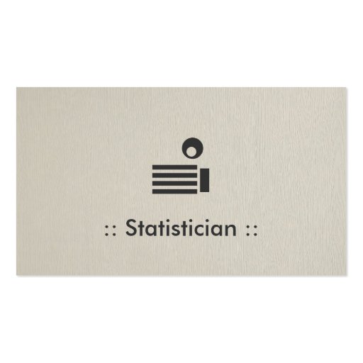 Statistician Simple Elegant Professional Business Card (front side)