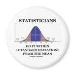 Statisticians Do It Within 3 Standard Deviations Refrigerator Magnet