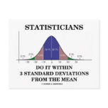 Statisticians Do It Within 3 Standard Deviations Post Cards