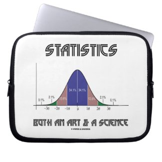 Statistics Both An Art & A Science (Bell Curve) Computer Sleeves