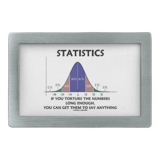 Statistics If You Torture The Numbers Long Enough Rectangular Belt Buckle