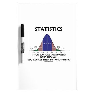 Statistics If You Torture The Numbers Long Enough Dry-Erase Boards