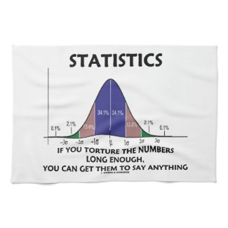 Statistics If You Torture The Numbers Long Enough Kitchen Towel