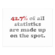 Statistics Made Up postcards