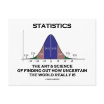 Statistics The Art & Science Of Finding Out Quote Postcards