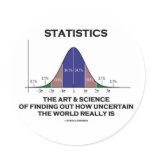 Statistics The Art & Science Of Finding Out Quote Stickers