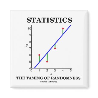 Statistics The Taming Of Randomness (Stats Humor) magnet