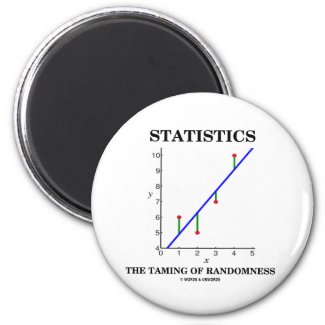 Statistics The Taming Of Randomness (Stats Humor) Fridge Magnet