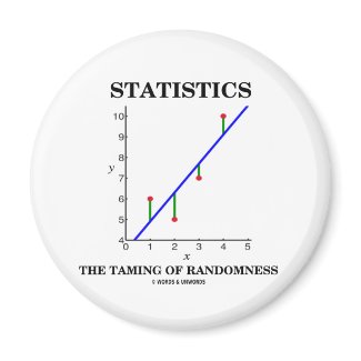 Statistics The Taming Of Randomness (Stats Humor) Fridge Magnet