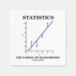 Statistics The Taming Of Randomness Stats Humor Standard Cocktail Napkin