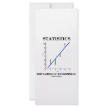 Statistics The Taming Of Randomness (Stats Humor) rack cards by wordsunwords Statistics The Taming Of Randomness (Stats Humor) rack cards