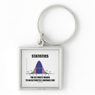 Statistics Ultimate Means Ultimately Average End zazzle_keychain