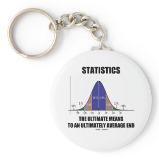 Statistics Ultimate Means Ultimately Average End zazzle_keychain