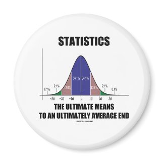 Statistics Ultimate Means Ultimately Average End zazzle_magnet