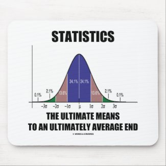 Statistics Ultimate Means Ultimately Average End zazzle_mousepad