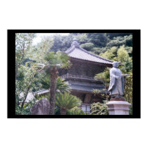 Statue and Temple in Japan posters