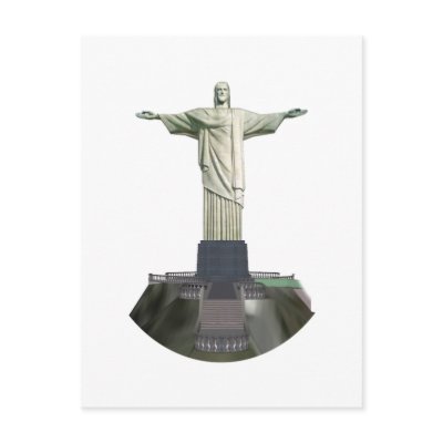 Statue: Christ the Redeemer: 3D Model: Postcard by spiritswitchboard