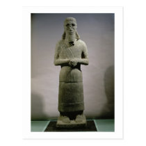 Statue dedicated to the god Haddad-Yishi (basalt) Postcard