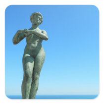 Statue for Gaspar de Portola, Barcelona Square Stickers
