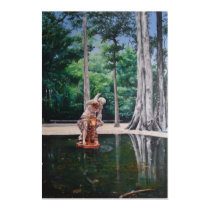 Statue in Jardin de Botanica, Rio de Janeiro posters