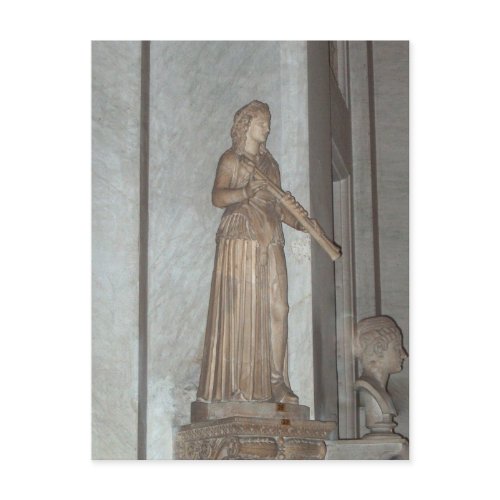 Statue in the Vatican Museum in Rome, Italy postcard