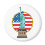 Statue Liberty Flag Fridge Magnets