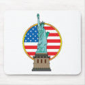 Statue Liberty Flag mousepads