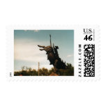 statue of a bullrider postage stamps