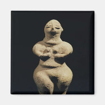 Statue of a goddess, 6th millennium BC Refrigerator Magnet