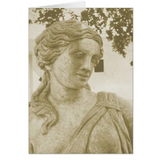 Statue of a Lady Greeting Cards