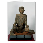 Statue of a seated man, Mbembe, Nigeria Greeting Cards