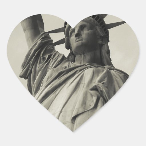 Statue of Liberty 10 Heart Sticker Zazzle