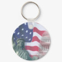 statue of liberty and flag keychains
