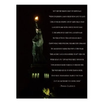 Statue of Liberty At Night/Emma Lazarus Poem postcards