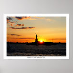 Statue of Liberty at Sunset Poster