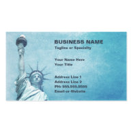 statue of liberty business cards