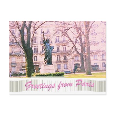 Statue of Liberty from Paris Postcard by Zenyaris