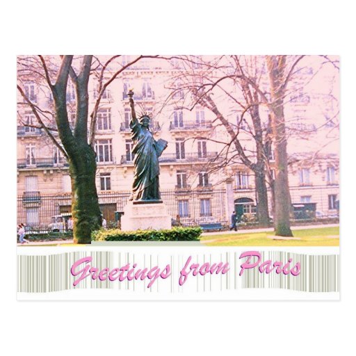 Statue of Liberty from Paris Postcard