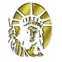 Statue of Liberty Gold Embossed Design T-Shirt