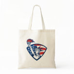 Statue of Liberty Holding Flaming Torch Shield Canvas Bags