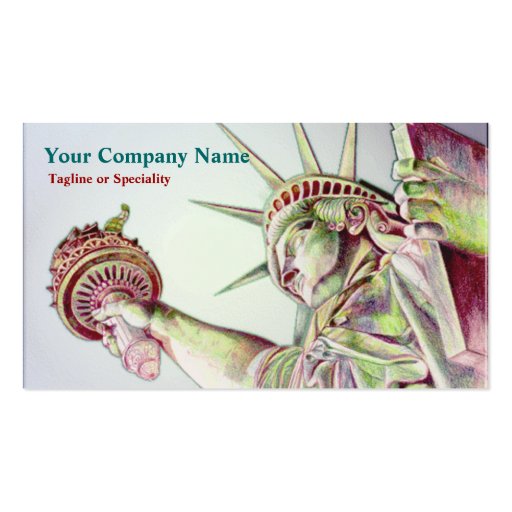 Statue of Liberty Justice Business Card (front side)
