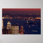Statue of Liberty Night Poster