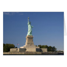 Statue of Liberty on Liberty Island in New 2 Greeting Cards