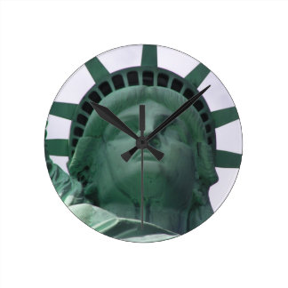 Statue Of Liberty Round Wallclocks