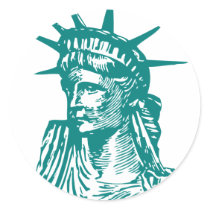 Statue of Liberty Round Sticker