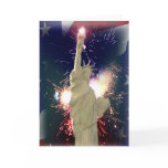 Statue of Liberty with Fireworks for 4th of July cards