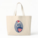 statue of liberty with torch and shield bag